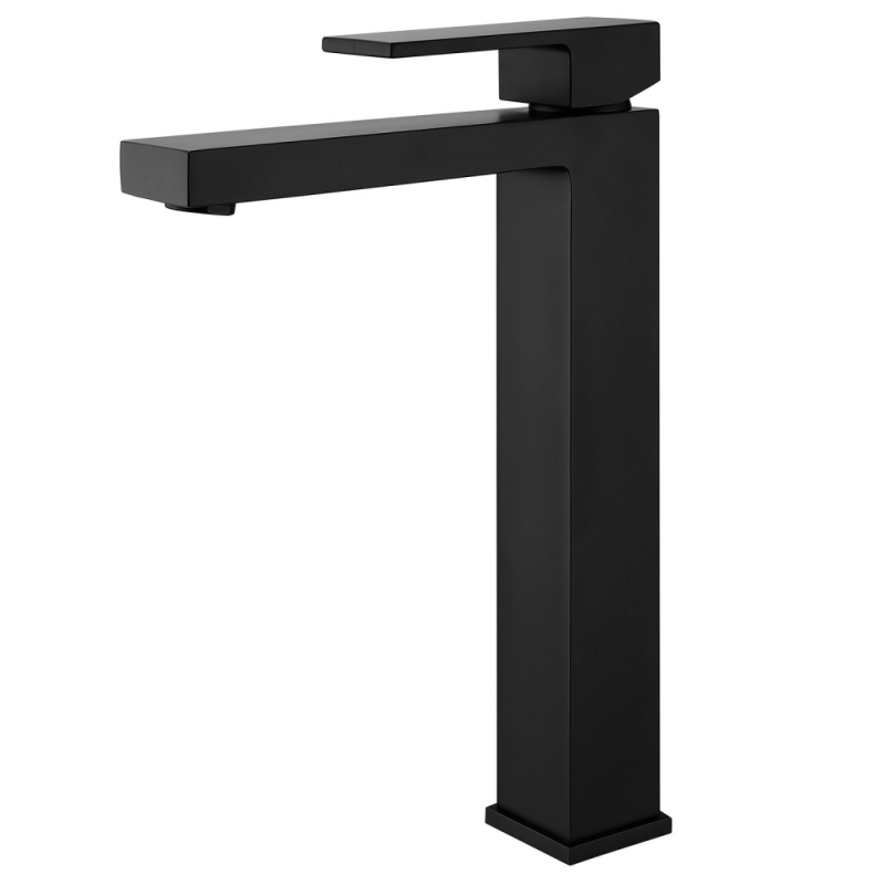 Смеситель ABBER Daheim  для раковины высокий, черный матовый