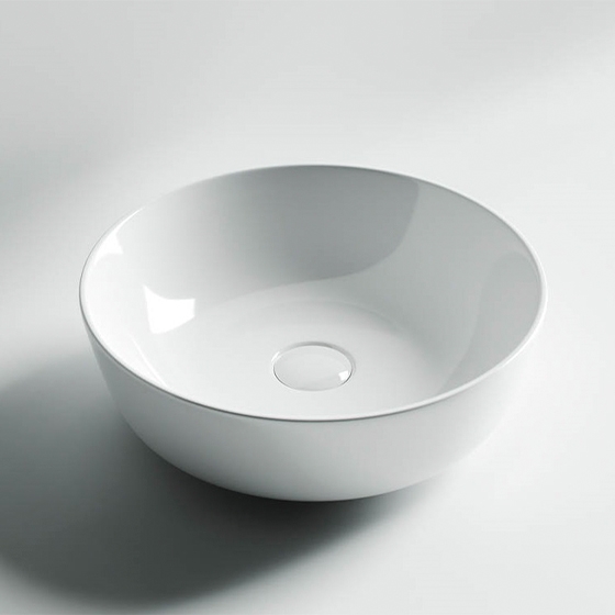 UP Раковина накладная, 41,5*41,5, глянцевый белый