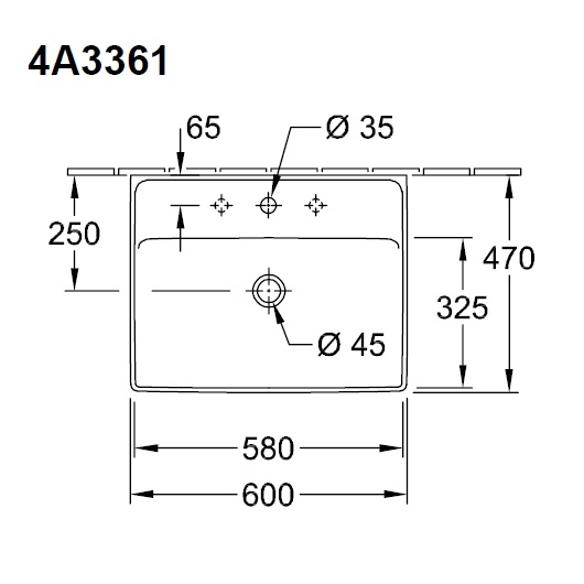 Раковина Villeroy&Boch COLLARO PLUS