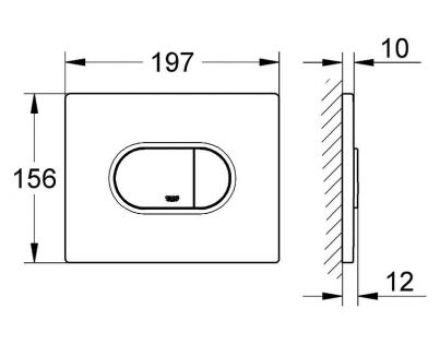 Кнопка смыва Grohe Arena Cosmopolitan хром матовый
