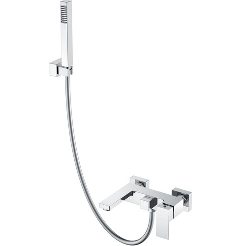 Смеситель для ванны Boheme Qubic Chrome хром