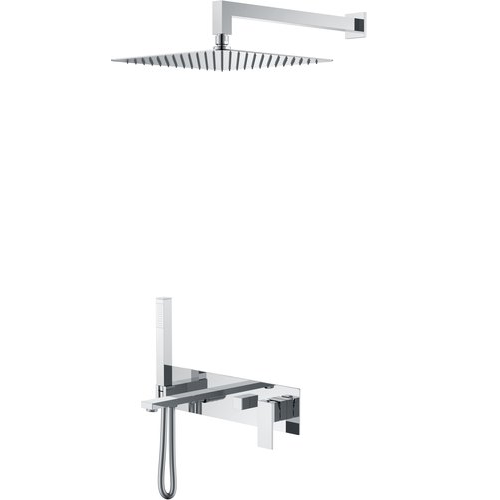 Душевая система скрытого монтажа Boheme Qubic Chrome хром