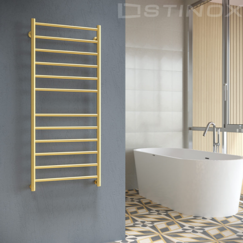 Полотенцесушитель водяной TOSCANA 600x1200, золото брашированное, 1 дюйм
