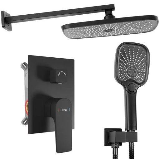 Душевая система Rea Moby black черный