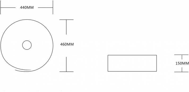 Раковина накладная, с завитком вправо Cerutti SPA 44х46х15, белый