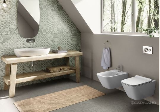 Унитаз подвесной безободковый Green 55x37 c сиденьем в комплекте