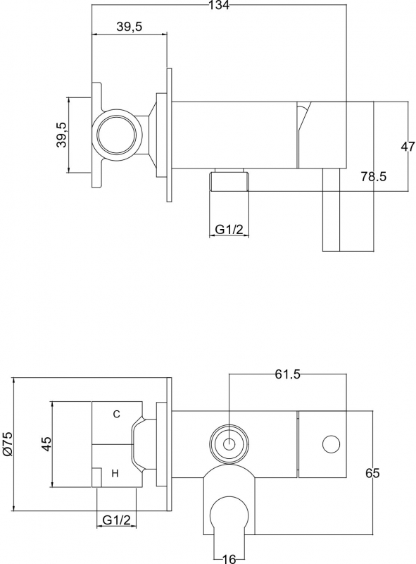 Гигиенический душ Roxen Santi  графит 
