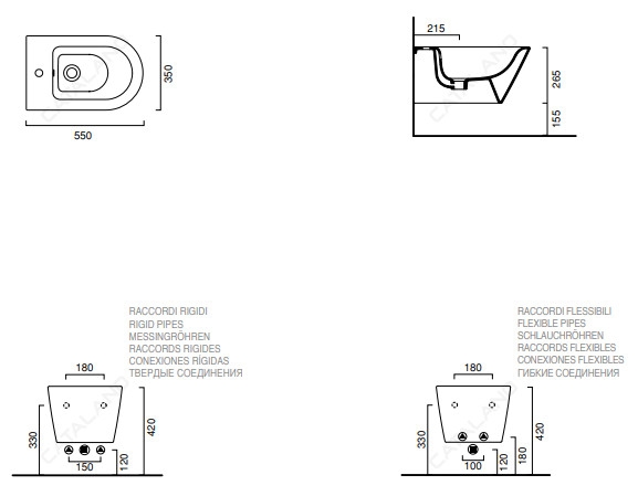 Биде подвесное Сatalano Zero 55x35