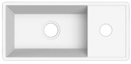 Умывальник накладной Scarabeo Teorema 2.0 41x19 белый