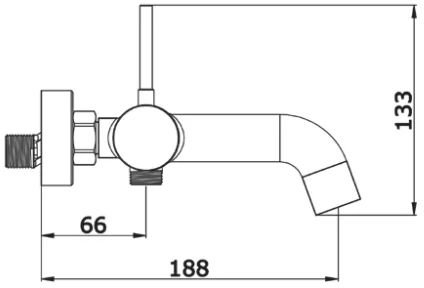 Смеситель для ванны Vivi Felice  белый матовый