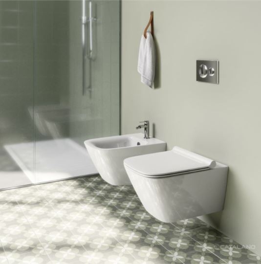 Унитаз подвесной безободковый Green 55x37 c сиденьем в комплекте