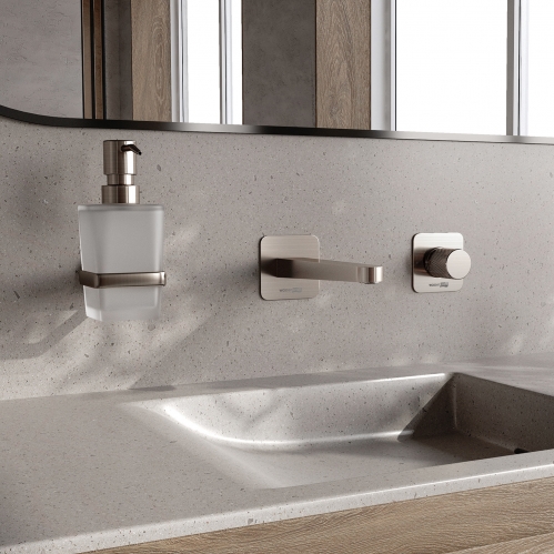 Встраиваемый смеситель для раковины TAUBER WASSEKRAFT никель