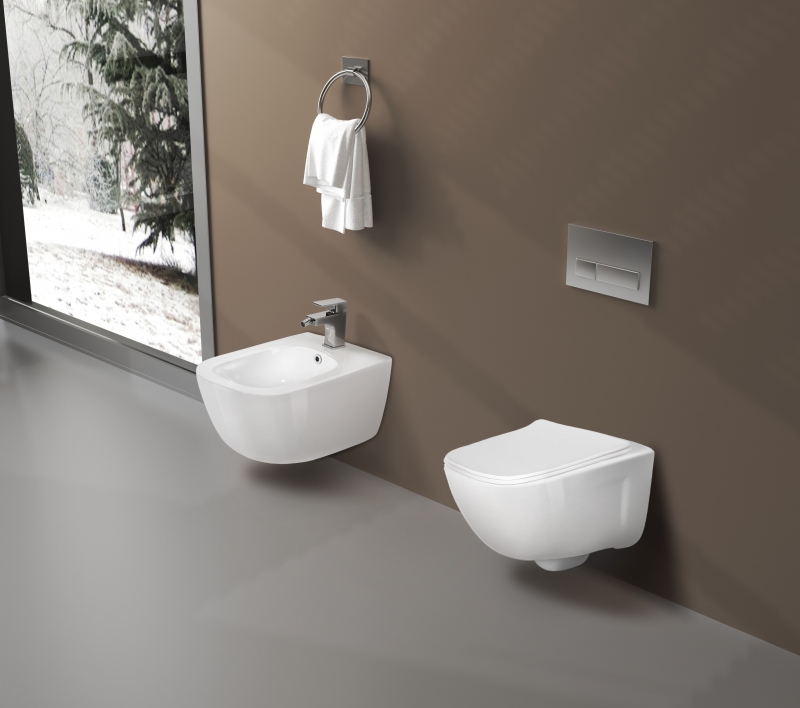 Унитаз подвесной с функцией биде  AQUATEK ДИВА  510*350*360 мм