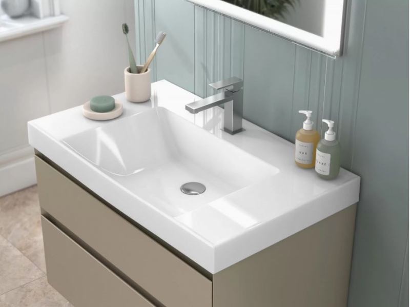 Раковина  KERAMA MARAZZI CUBO подвесная/мебельная, белая глянцевая