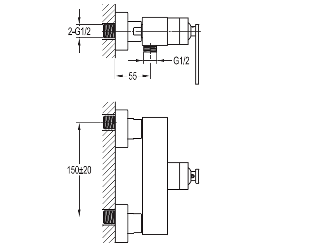 Смеситель для душа Cezares CITY 
