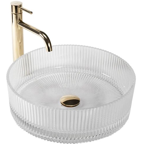 Умывальник Rea Ingrid Transparent 40x40,  прозрачный