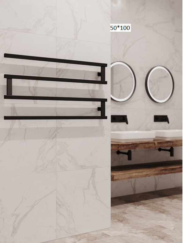 Полотенцесушитель водяной Stinox Optima черный матовый