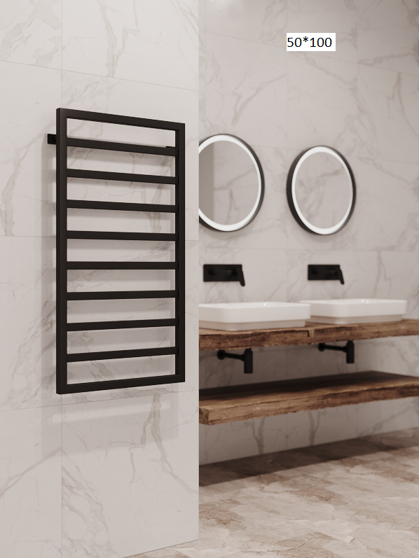 Полотенцесушитель водяной Stinox Bergamo черный матовый