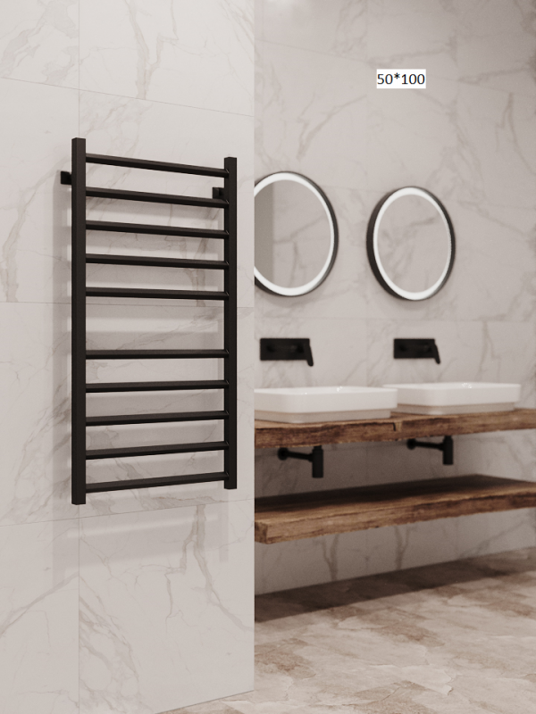 Полотенцесушитель водяной Stinox Sorento черный матовый