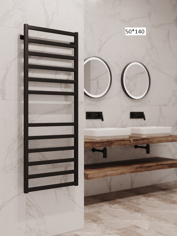 Полотенцесушитель водяной Stinox Ancona черный матовый