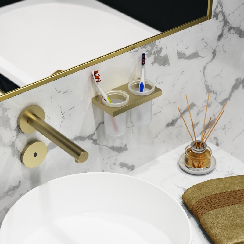 Смеситель встраиваемый Timo Saona сенсорный  золото брашированное