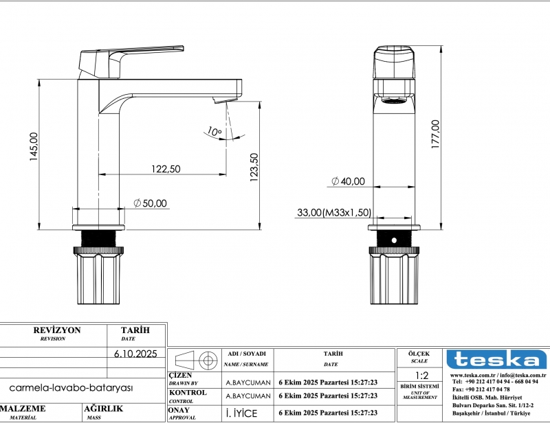 Carmela Смеситель для раковины хром