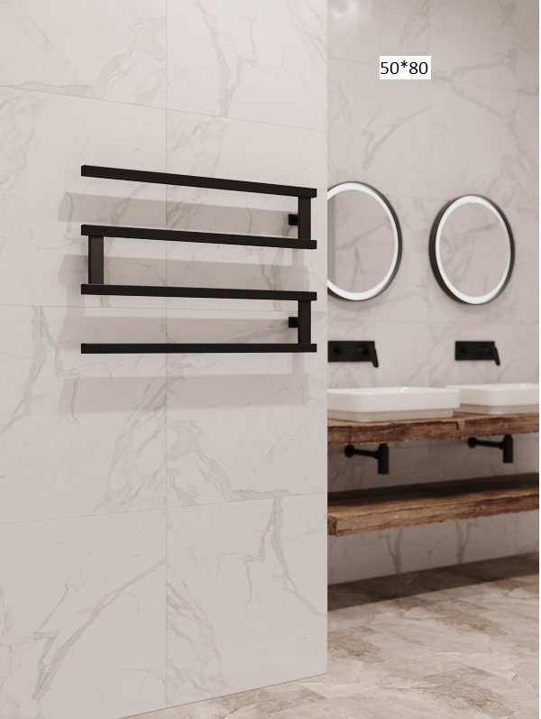 Полотенцесушитель водяной Stinox Optima черный матовый