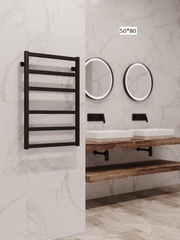 Полотенцесушитель водяной Stinox Ancona черный матовый