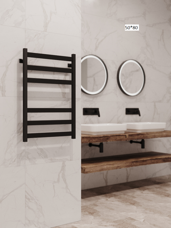 Полотенцесушитель водяной Stinox Verona черный матовый