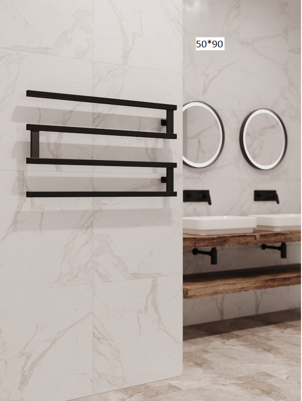 Полотенцесушитель водяной Stinox Optima черный матовый