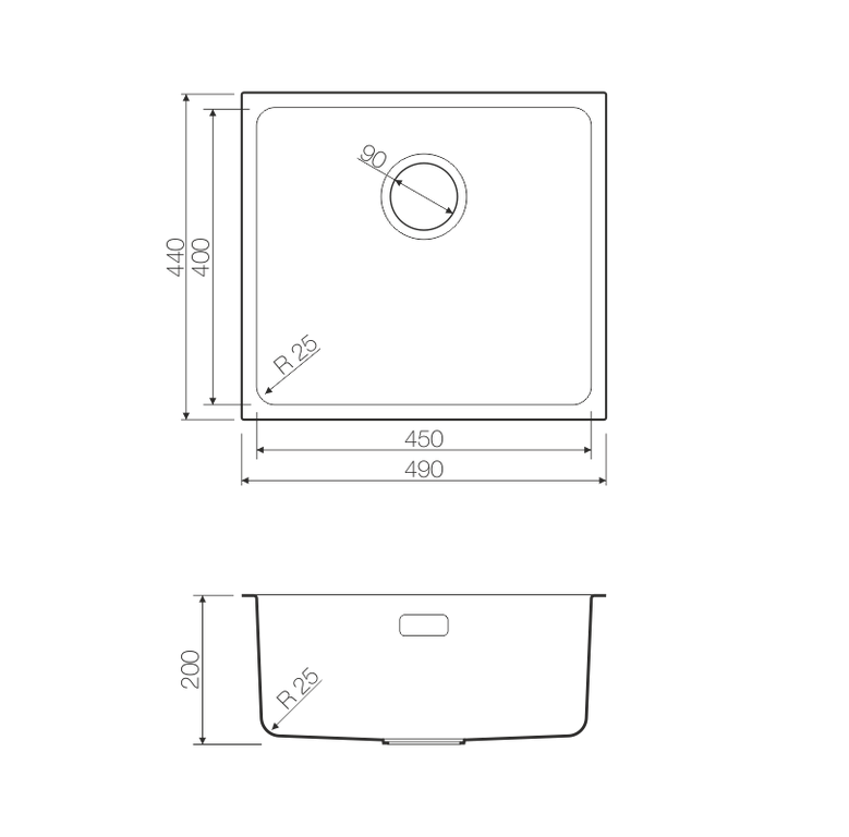 Кухонная мойка из нержавейки Omoikiri Tadzava 49-U/I-GM вороненая сталь