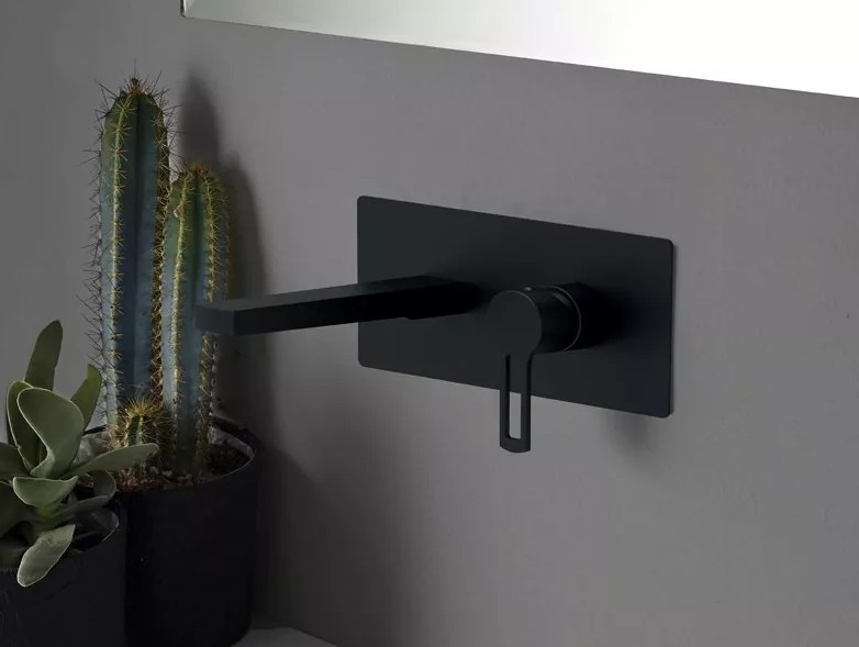 Смеситель для раковины Paffoni Ringo, излив 20 см, чёрный матовый