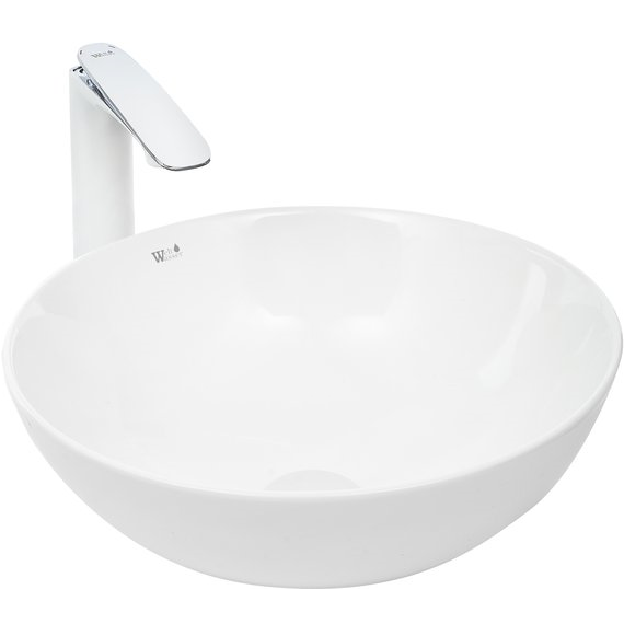 Умывальник накладной Welt-Wasser 40x40 белый глянец