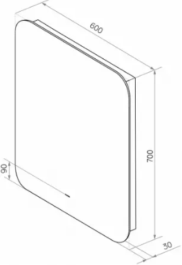 Зеркало Континент Burzhe LED ореольное свечение