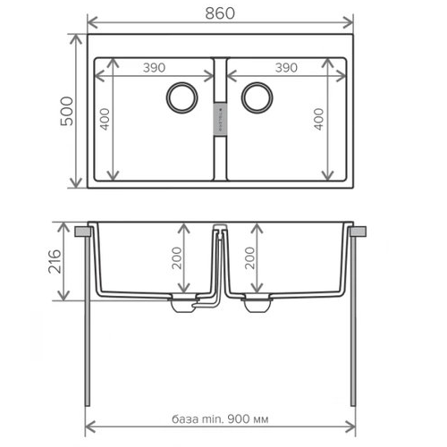 Мойка TOLERO Loft TL-862 уголь
