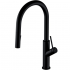 Смеситель для кухни Omnires Bend с выдвижным изливом, черный глянец