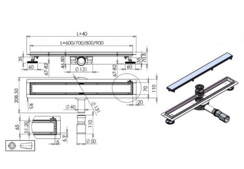 Душевой трап Roxen Supra  