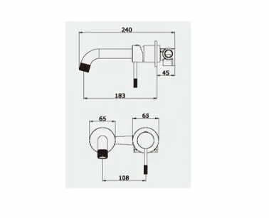 Смеситель  для умывальника скрытый монтаж Vieir белый цвет