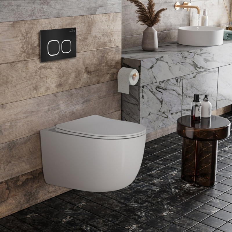 Унитаз подвесной Roxen Vortex с сиденьем в комплекте, Торнадо 53*37 