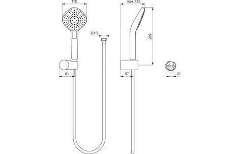 Набор смесителей Ideal Standard «Esla 6 в 1»хром