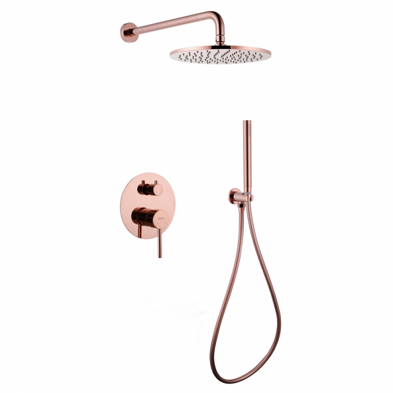 Душевая система ABBER Wasser Kreis скрытого монтажа без излива, розовое золото