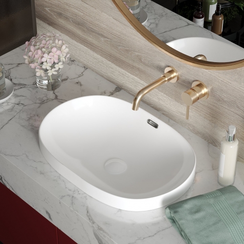 Умывальник встраиваемый Roxen BATT 60x40 белый