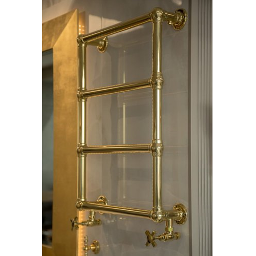 Полотенцесушитель водяной Boheme 750x500 нержавеющая сталь золото