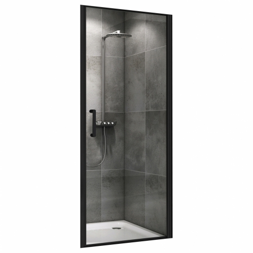 Душевая дверь ABBER Sonnenstrand черный профиль 90см