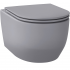 Унитаз подвесной Wellsee Croquis RimFree безободковый серый матовый SoftClose