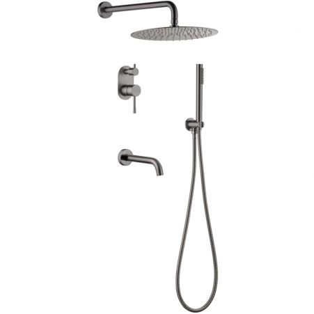 Душевая система Boheme Uno на 3 режима с изливом, графит