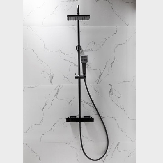 Armatura Logon Black Душевая колонна с термостатическим смесителем для душа, черный