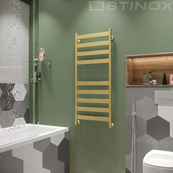 Полотенцесушитель водяной Stinox Napoli золото брашированное