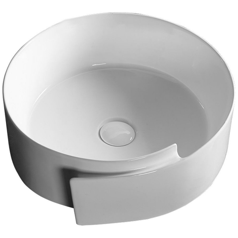 Раковина накладная, с завитком вправо Cerutti SPA 44х46х15, белый