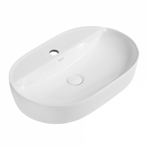 Раковина накладная ABBER Bequem  белая 61*41см